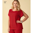 Simplicity Sewing Pattern 1446 Six Made Easy Pull on Tops and Trousers or Shorts for Plus Size-2