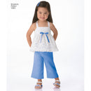 Simplicity Sewing Pattern 1451 Toddlers’ Dresses, Top, Cropped Trousers and Shorts-2