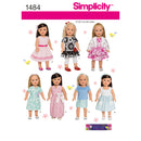 Simplicity Sewing Pattern 1484 Doll Clothes-1