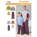 Simplicity Sewing Pattern 1505 Husky Boys’ & Big & Tall Men’s Tops and Trousers-1