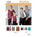 Simplicity Sewing Pattern 1506 Husky Boys’ and Big and Tall Men’s Waistcoats-1