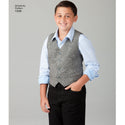 Simplicity Sewing Pattern 1506 Husky Boys’ and Big and Tall Men’s Waistcoats