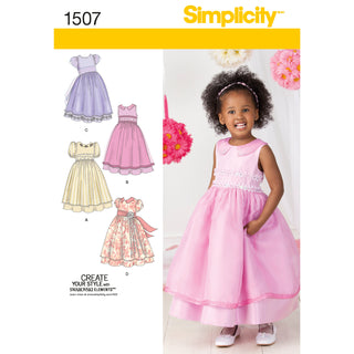 Simplicity Sewing Pattern 1507 Toddlers’ and Child’s Special Occasion Dress