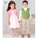 Simplicity Sewing Pattern 1509 Child’s Vest, Bolero and Bow Tie