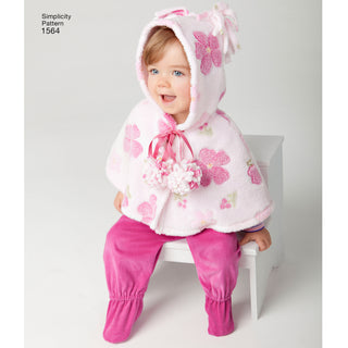 Simplicity Sewing Pattern 1564 Babies’ Top, Trousers, Bib, and Blanket Wrap