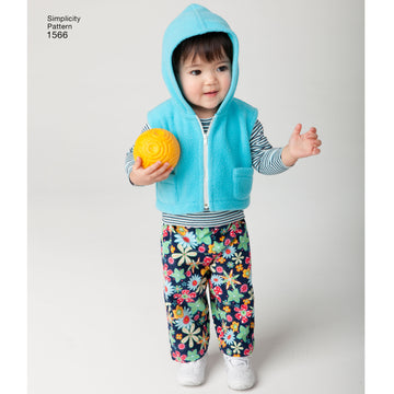 Simplicity Sewing Pattern 1566 Babies’ Separates - 0