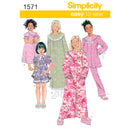 Simplicity Sewing Pattern 1571 Child’s and Girl’s Loungewear Separates-1