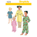 Simplicity Sewing Pattern 1572 Toddlers’ and Child’s Sleepwear and Robe-1