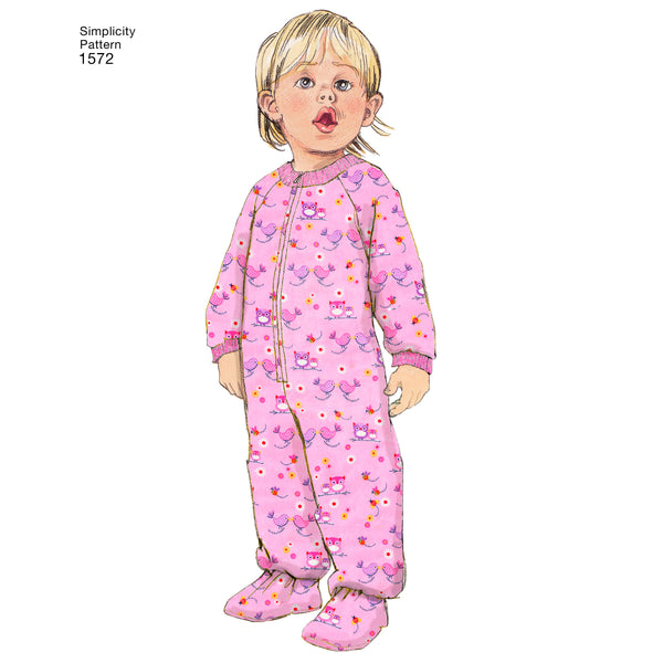 Simplicity Sewing Pattern 1572 Toddlers’ and Child’s Sleepwear and Robe