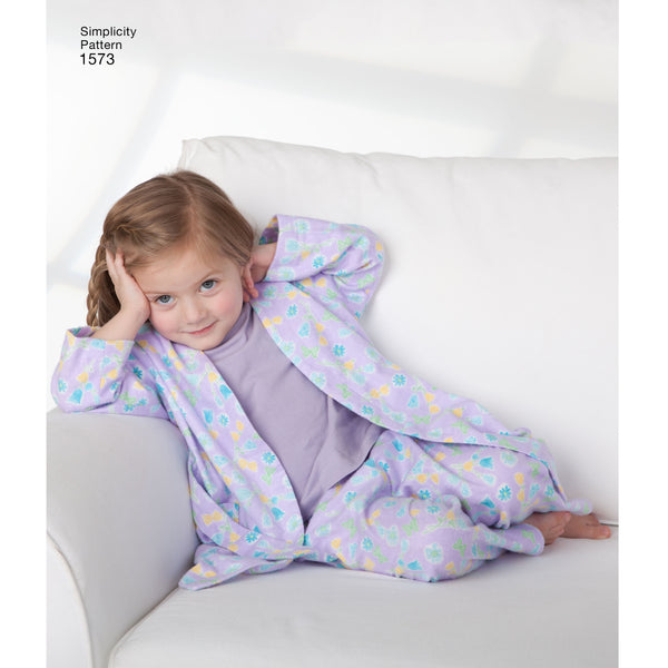 Simplicity Sewing Pattern 1573 Toddlers’ and Child’s Loungewear