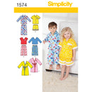 Simplicity Sewing Pattern 1574 Toddlers’ Loungewear-1