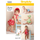 Simplicity Sewing Pattern 1600 Babies' Vintage Romper Set-1