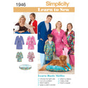 Simplicity Sewing Pattern 1946 Learn to Sew Child's Teen's & Adults' Robe