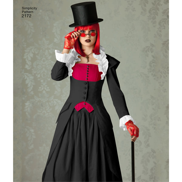 Simplicity Sewing Pattern 2172 Misses' Steampunk Costume