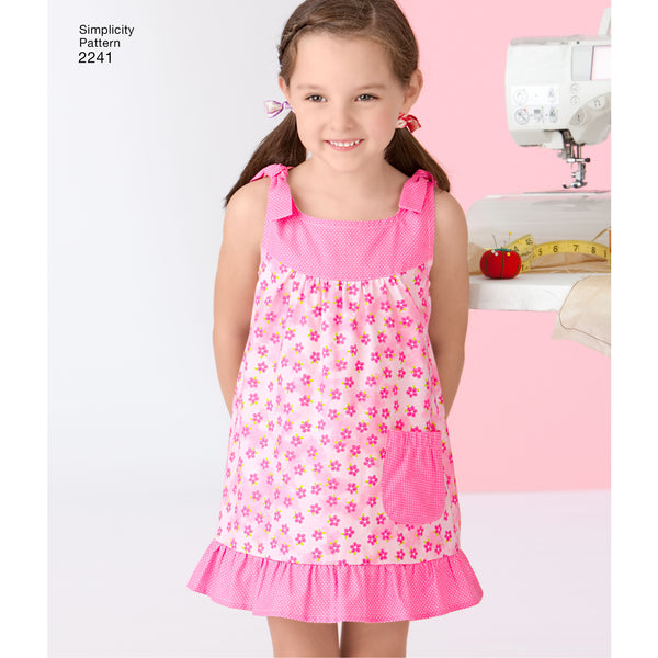 Simplicity Sewing Pattern 2241 Learn to Sew Child's & Girl's Dresses