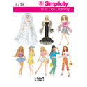 Simplicity Sewing Pattern 4719 Doll Clothes