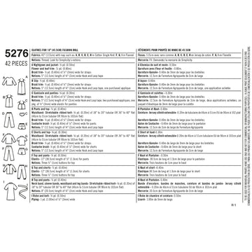 Simplicity Sewing Pattern 5276 Doll Clothes - 0