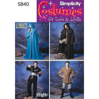 Simplicity Sewing Pattern 5840 Misses', Men & Teen Costumes