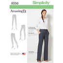 Simplicity Sewing Pattern 8056 Amazing Fit Miss and Plus Size Flared Trousers or Shorts-1