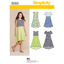 Simplicity Sewing Pattern 8065 Girls' and Girls' Plus Dress or Popover Dress-1