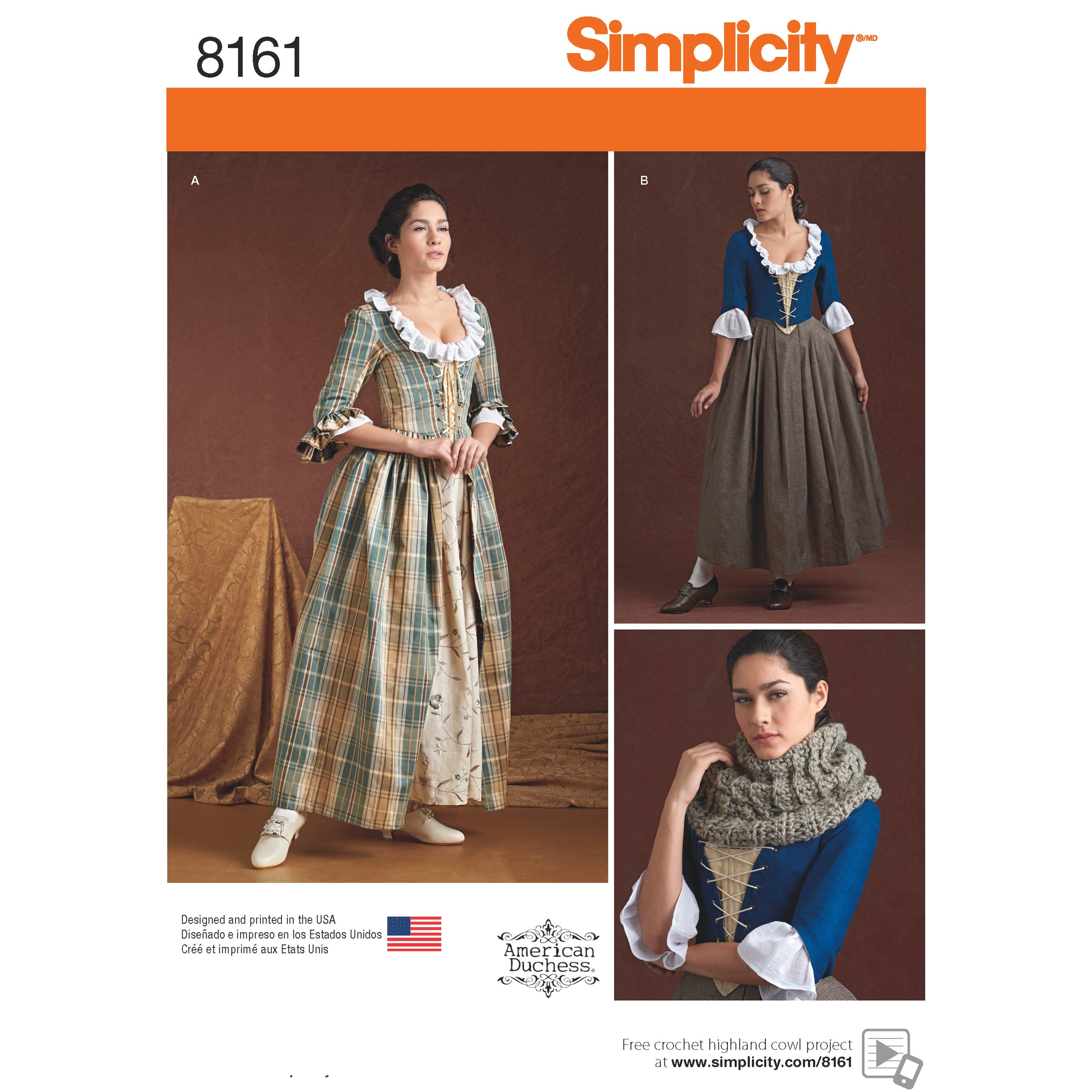 Simplicity Pattern 8161 Misses' 18th Century Costumes