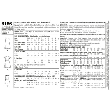 Simplicity Sewing Pattern 8186 Misses' Dottie Angel Frock: Wrap & Slip Dress - 0