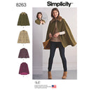 Simplicity Pattern 8263 Misses' Capes and Capelets-1