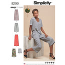 Simplicity Pattern 8299 Misses' Skirts or trousers in various lengths-1