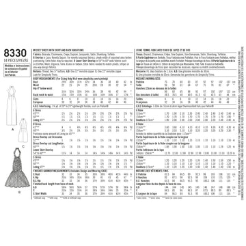 Simplicity Pattern 8330 Misses' Dress with Skirt and Back Variations - 0