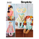 Simplicity Pattern 8402 23" Stuffed Dolls With Clothes-1