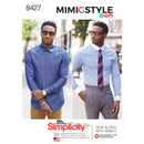Pattern 8427 Men's Fitted Shirt with Collar & Cuff Variations by Mimi G-1