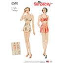 Simplicity Pattern 8510 Miss Vintage Brassiere & Panties-1