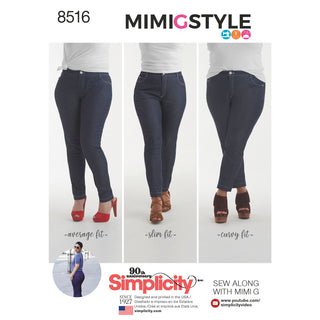 Simplicity Pattern 8516 Misses' Mimi G Skinny Jeans