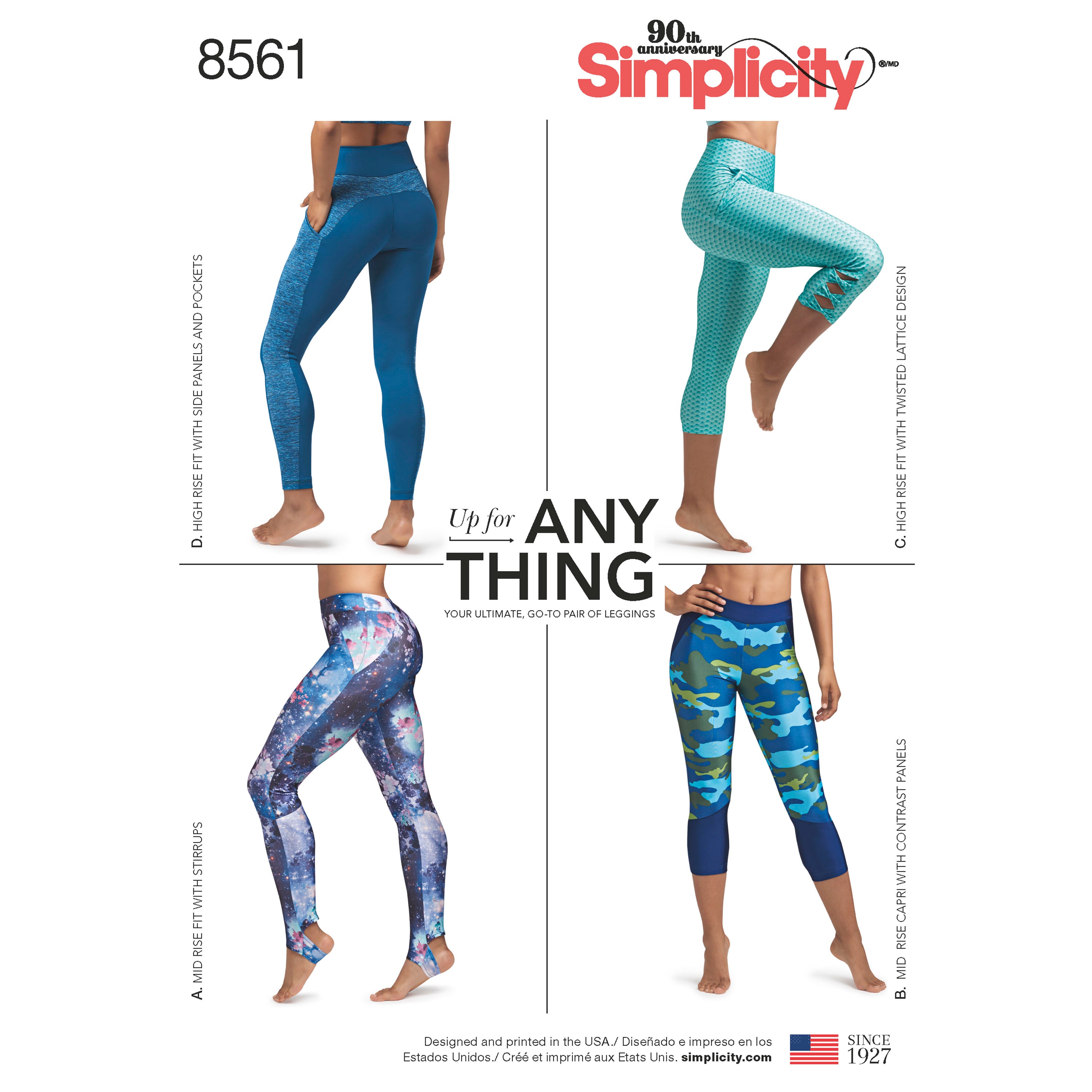 Simplicity Pattern 8561 Misses' and Women's Leggings