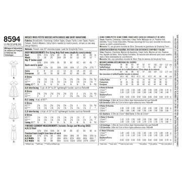 Simplicity Sewing Pattern 8594 Miss and Petite Dresses - 0