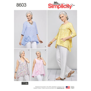 Simplicity Sewing Pattern 8603 Misses' Pullover Tops by Elaine Heigl