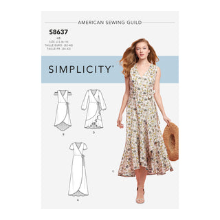 Simplicity Sewing Pattern 8637 Misses' Wrap Dress