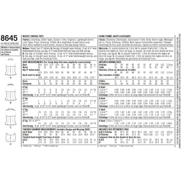 Simplicity Sewing Pattern 8645 Misses' Vintage Tops - 0