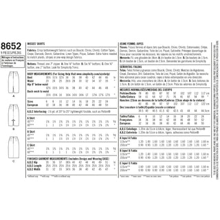 Simplicity Sewing Pattern 8652 Misses' Skirts