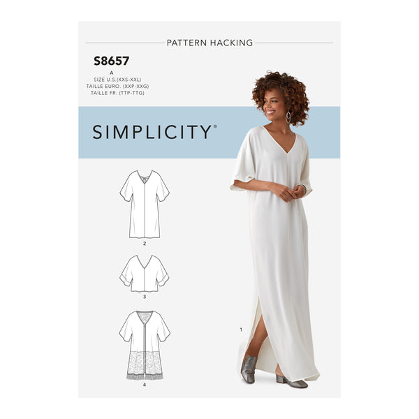 Simplicity Sewing Pattern 8657 Misses' Caftan with Options for Design Hacking