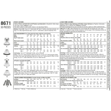 Simplicity Sewing Pattern 8671 Misses' Costume Dresses - 0