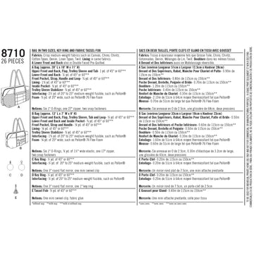 Simplicity Sewing Pattern 8710 Luggage Bags, Key Ring and Tassel - 0