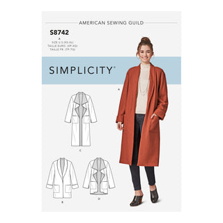 Simplicity Sewing Pattern 8742 Women's Cardigan