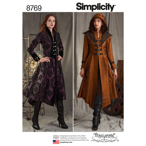 Simplicity Sewing Pattern 8769 Women's Costume Coats