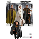 Simplicity Sewing Pattern 8770 Unisex Costume Capes-1