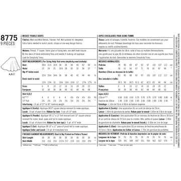 Simplicity Sewing Pattern 8775 Women's Costumes - 0