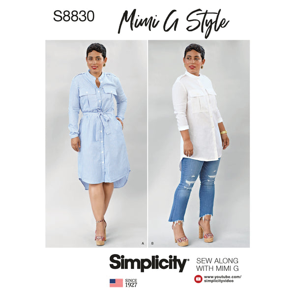 Pattern S8830 Mimi G Misses'/Miss Petite Shirt Dress or Tunic