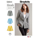 Simplicity Pattern S8844 Misses'/ Miss Petite Unlined Blazer or Jacket-1