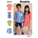 Simplicity Pattern S8852 Child's Dresses and Shirt-1