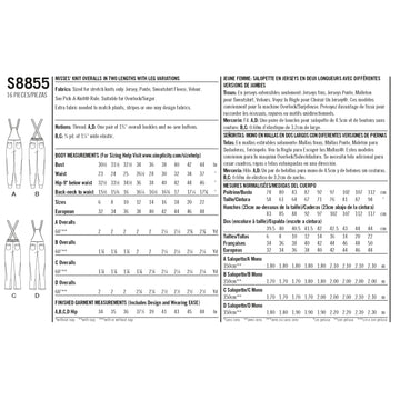 Simplicity Pattern S8855 Misses' Dungarees or Overalls. - 0
